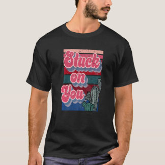 Vintage Woestijncactus Vast aan Jou Western Valent T-shirt