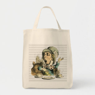 Vintage Wonderland Mad Hatter Tote Bag