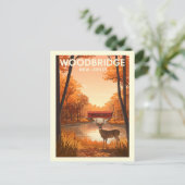 Vintage Woodbridge New Jersey Briefkaart (Staand voorkant)