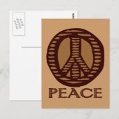 Vintage Woodcut Peace Sign Briefkaart (Voorkant / Achterkant)