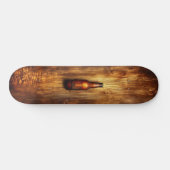 Vintage wooden skateboard with beer (Horz)