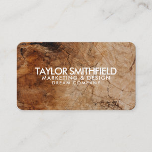 Vintage Wooden Visitekaartje