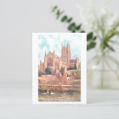 Vintage Worcester Cathedral Briefkaart (Staand voorkant)