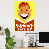Vintage WPA Funky Side Up Poster Imprimer (Bureau à domicile)