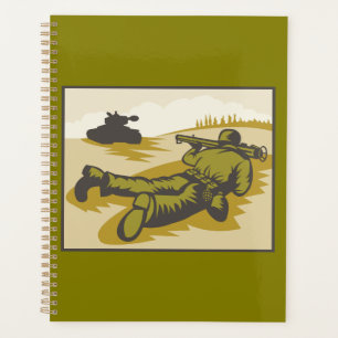 Vintage WW2 Bazooka Soldaat en Tank Planner