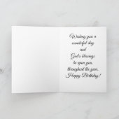 Vintage Yellow Roses Birthday Kaart (Binnen)