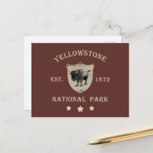 Vintage Yellowstone National Park Feestdagenkaart
