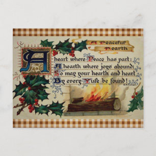 Vintage Yule Briefkaart