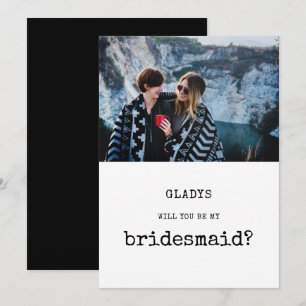 Vintage Zal je mijn bruidsfotokaart zijn? Kaart