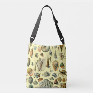 Vintage Zeeschelp Afdruk Adolphe Millot Kust Crossbody Tas