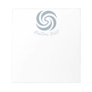Vintage Zen Spiraal Mineraalblauw met Aangepaste T Notitieblok