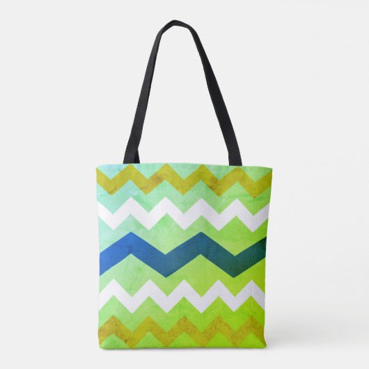 Vintage Zigzag Canvas tas (Achterkant)