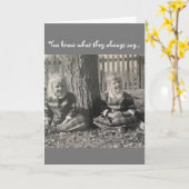 Vintage Zisters Card Kaart (Gele Bloem)