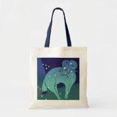 Vintage Zodiac, Astrologie Ram Stierbeeld Tote Bag (Voorkant)
