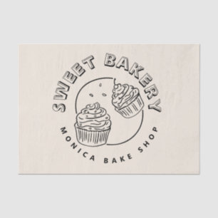 Vintage Zoete Bakkerij Logo Tissuepapier