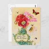 Vintage zomertijd briefkaart (Voorkant / Achterkant)