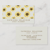 Vintage zonnebloemen Visitekaartje (Voorkant / Achterkant)