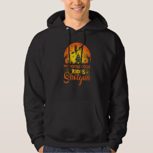 Vintage Zonsondergang Mijn Border Collie Hond Rijd Hoodie