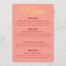 Vintage Zonsondergang Retro Eten en Drinken Menu