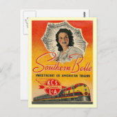 Vintage Zuid-Belle Train Briefkaart (Voorkant / Achterkant)
