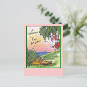 Vintage Zuidelijke Kerstmis Feestdagenkaart (Staand voorkant)