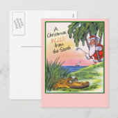 Vintage Zuidelijke Kerstmis Feestdagenkaart (Voorkant / Achterkant)