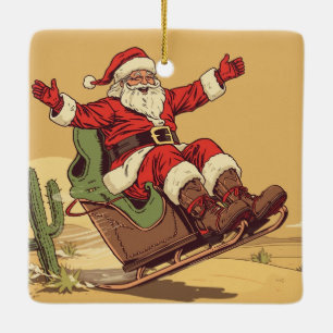 vintage Zuidwestelijke Kerstmis Keramisch Ornament
