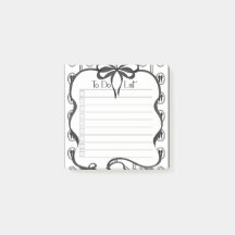 Vintage Zwart Lint Checklist Kladblokje