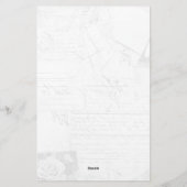 Vintage Zwart & Wit Shabby Chic Briefpapier (Achterkant)