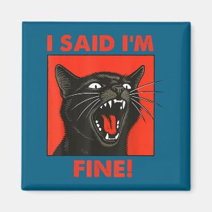 Vintage Zwarte Kat Ik Zei Dat Het Goed Gaat Katten Magneet