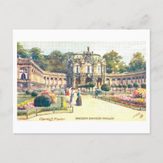 Vintage Zwinger Pavillion in Dresden, Germany Briefkaart