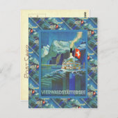 Vintage Zwitserland, Vierwaldstattersee, Briefkaart (Voorkant / Achterkant)