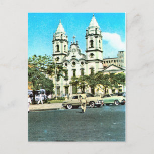 VintageBrazilië Recife, Barokke kathedraal Briefkaart