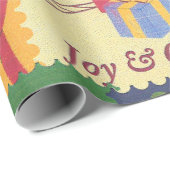 VintageChristmas Postal Stamps  Cadeaupapier (Rol Hoek)