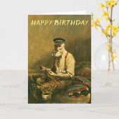 Vintageg Funny Fisherman carte d'anniversaire (Fleur jaune)