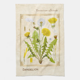 Vintagel Kruidengele Dandelion Bloemflacon Theedoek