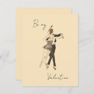 Vintages amoureux danser Carte Saint Valentin