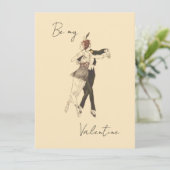 Vintages amoureux danser Carte Saint Valentin (Debout devant)