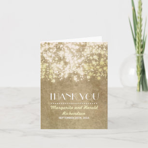 vintages feux à cordes mariage cartes de remerciem