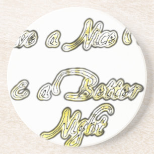 Vintages hebben een prettige dag en een betere nac zandsteen onderzetter