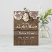 Vintages Invitations de Fête des mariées de dentel (Debout devant)