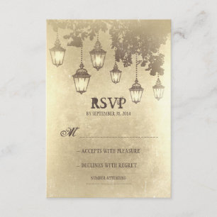 Vintages lampes suspendues MARIAGE CARTES RSVP
