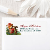 Vintages lapins de Pâques embrasser Étiquette de a (En situation)