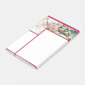 Vintages Oiseaux Et Fleurs 1A Notes post-it (Incliné)