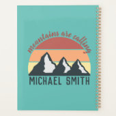 Vintages pastels montagnes appellent mongram ciel (Dos)