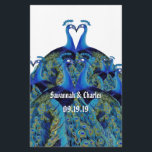 Vintages Peacocks Kissing Mariage papeterie<br><div class="desc">Vintages Peacocks Kissing Mariage papeterie</div>