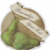  Vintages Peren Groceringswinkel Sticker (Voorkant)