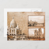 Vintages souvenirs de Paris Carte postale (Devant / Derrière)