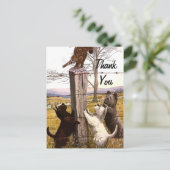 vintages terriers peints merci carte postale (Debout devant)