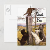 vintages terriers peints merci carte postale (Devant / Derrière)